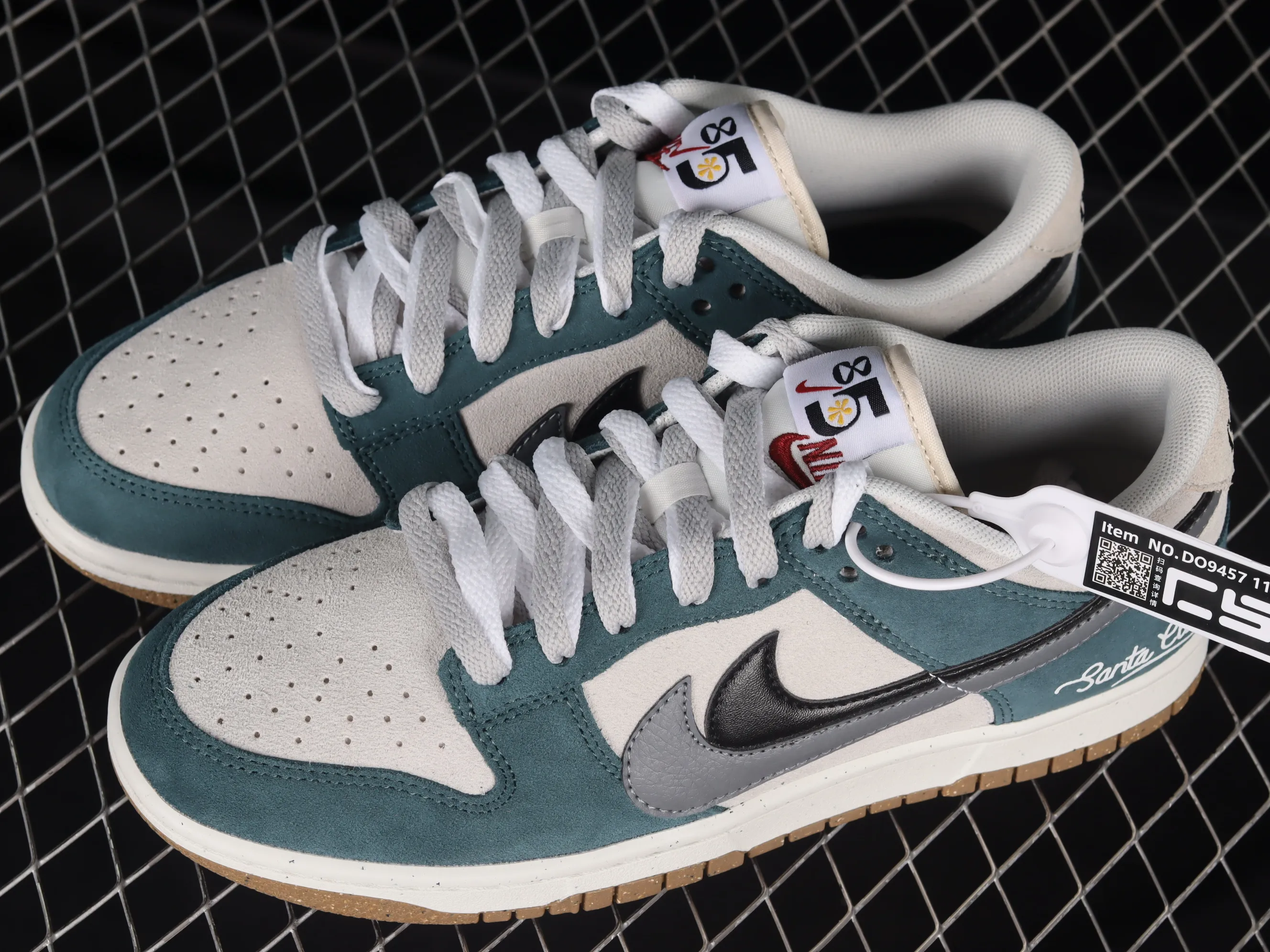 All categories Nk SB Dunk series Nk SB Dunk Low low-top sneakers Nk SB Dunk Low "85" gray green double hook SB low-top sports and leisure sneakers DO9457-110